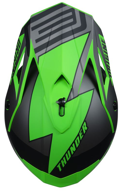 Мотошолом Origine Hero Thunder Titanium Black Fluo Green Matt