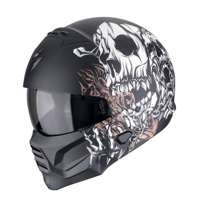 Шолом SCORPION EXO-COMBAT II GENESIS matt black/white/gold