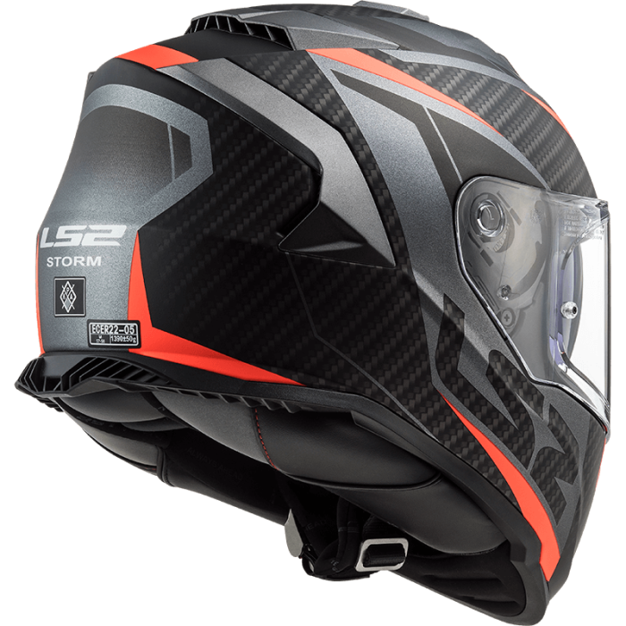 Мотошолом LS2 FF800 Storm Racer Matt Titanium Fluo Orange