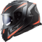 Мотошолом LS2 FF800 Storm Racer Matt Titanium Fluo Orange