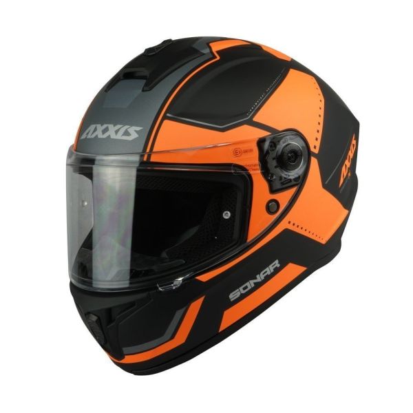 Мотошолом AXXIS DRAKEN S Sonar B3 Matt Orange