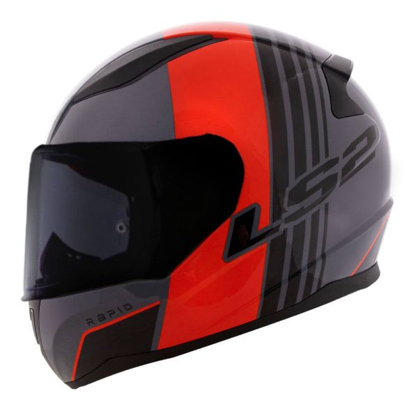 Мотошолом LS2 FF353 Rapid Multiply Matt Grey Black Red