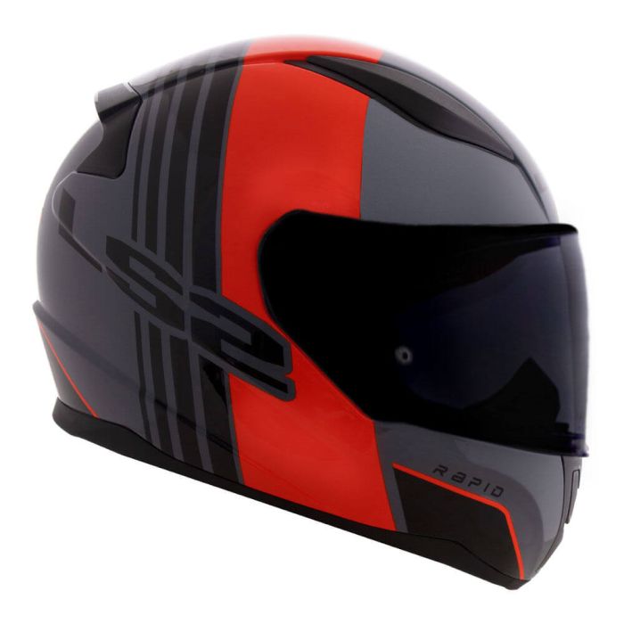 Мотошолом LS2 FF353 Rapid Multiply Matt Grey Black Red