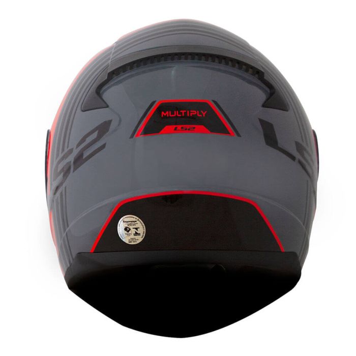 Мотошолом LS2 FF353 Rapid Multiply Matt Grey Black Red