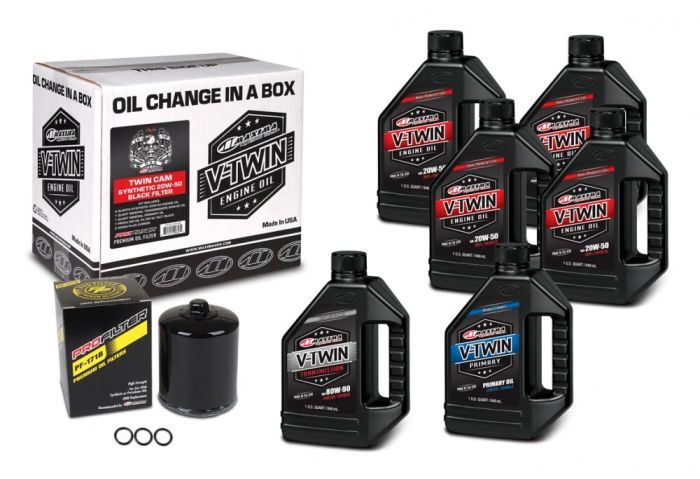 Комплект Maxima V-twin Twin-cam® Oil Change Kit - Syntetic Black