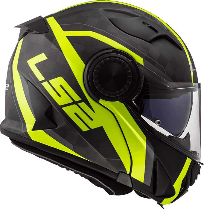 Мотошолом LS2 FF313 Vortex Frame Carbon Hi-Vis Yellow