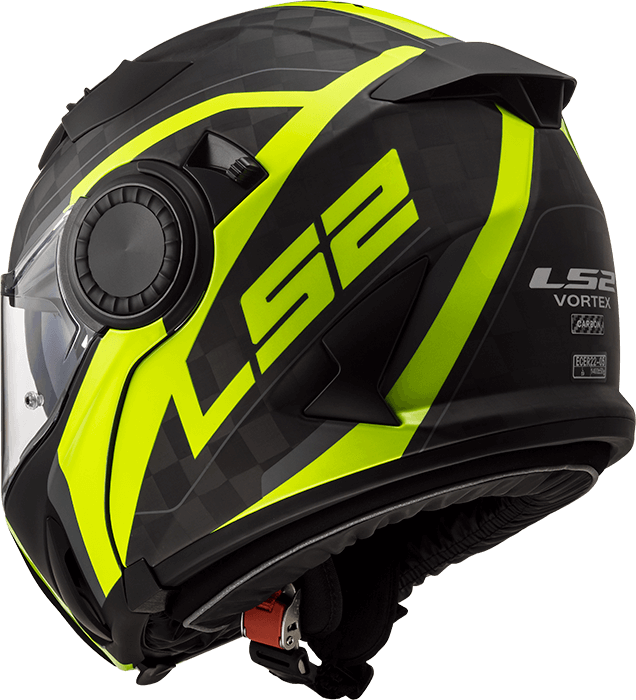 Мотошолом LS2 FF313 Vortex Frame Carbon Hi-Vis Yellow