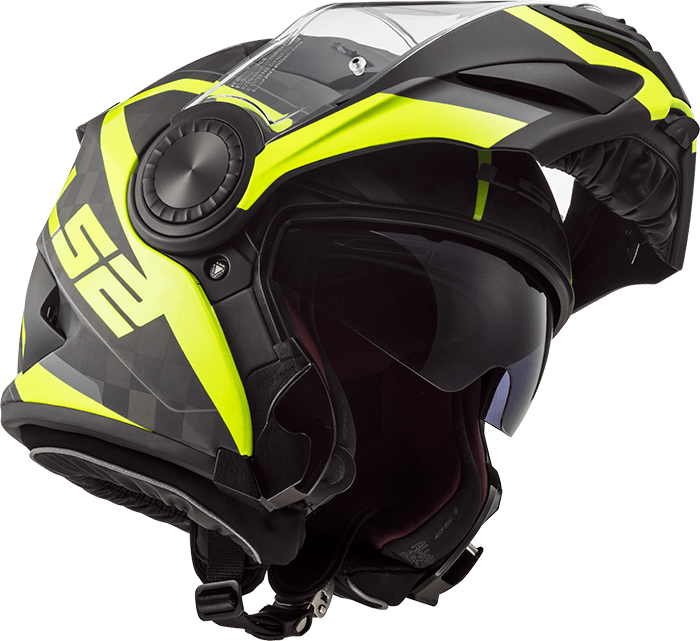 Мотошолом LS2 FF313 Vortex Frame Carbon Hi-Vis Yellow