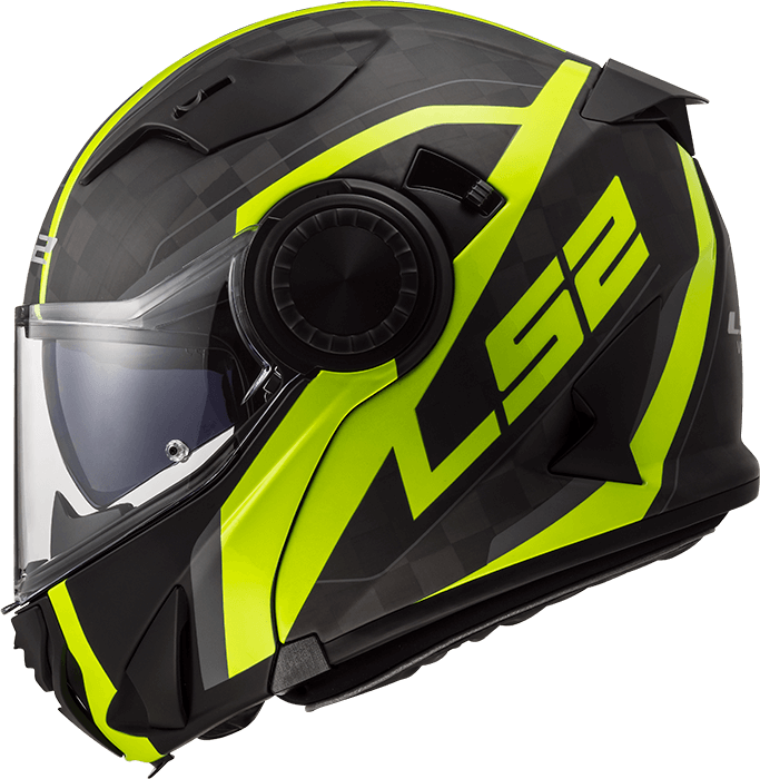Мотошолом LS2 FF313 Vortex Frame Carbon Hi-Vis Yellow