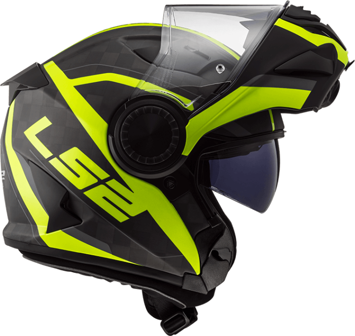 Мотошолом LS2 FF313 Vortex Frame Carbon Hi-Vis Yellow