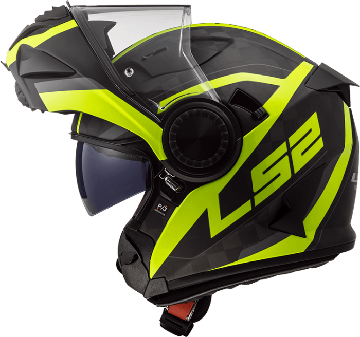 Мотошолом LS2 FF313 Vortex Frame Carbon Hi-Vis Yellow