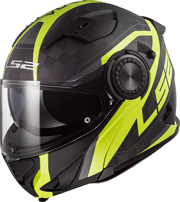 Мотошолом LS2 FF313 Vortex Frame Carbon Hi-Vis Yellow