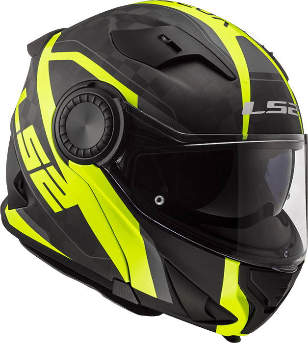 Мотошолом LS2 FF313 Vortex Frame Carbon Hi-Vis Yellow