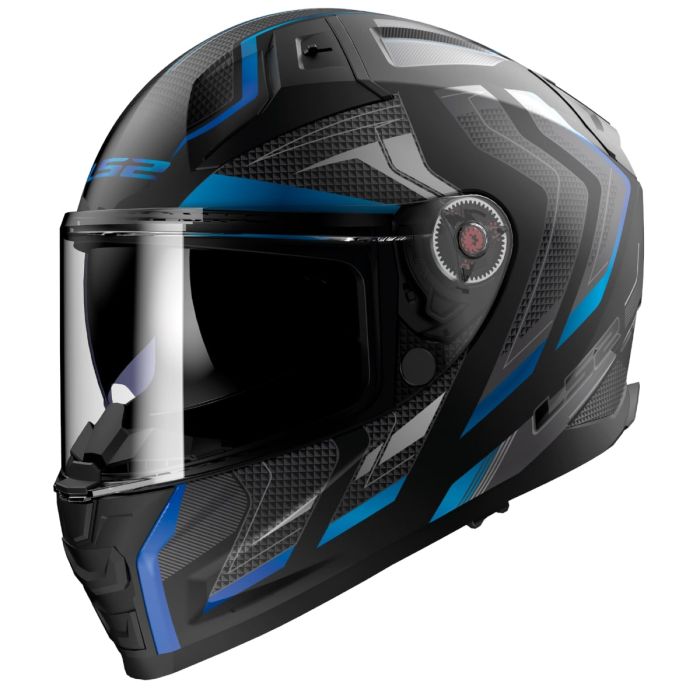 Мотошолом LS2 FF811 Vector 2 Alizer Matt Black Blue