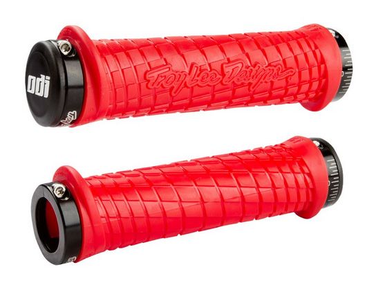 Гріпси ODI Troy Lee Designs Signature MTB Lock-On Bonus Pack Red w/ Black Clamps