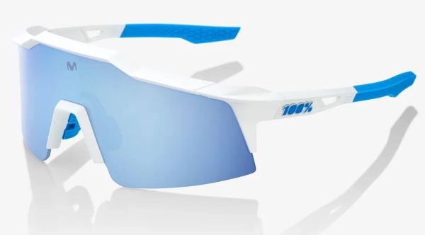 Окуляри Ride 100% Speedcraft Sl - Movistar Team White - Hiper Blue Multilayer Mirror Lens