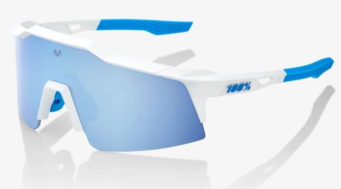 Окуляри Ride 100% Speedcraft Sl - Movistar Team White - Hiper Blue Multilayer Mirror Lens