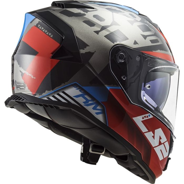 Мотошолом LS2 FF800 Storm Sprinter Black Red Titanium