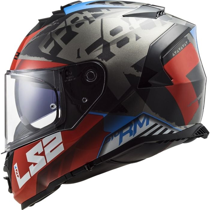 Мотошолом LS2 FF800 Storm Sprinter Black Red Titanium
