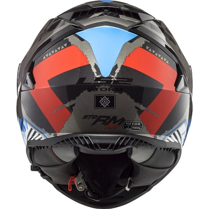 Мотошолом LS2 FF800 Storm Sprinter Black Red Titanium