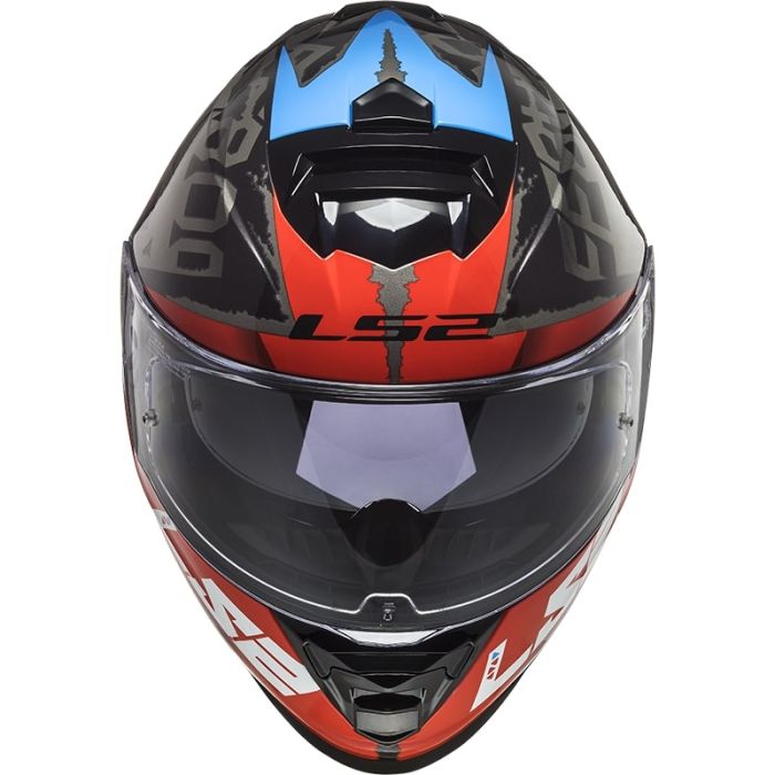 Мотошолом LS2 FF800 Storm Sprinter Black Red Titanium