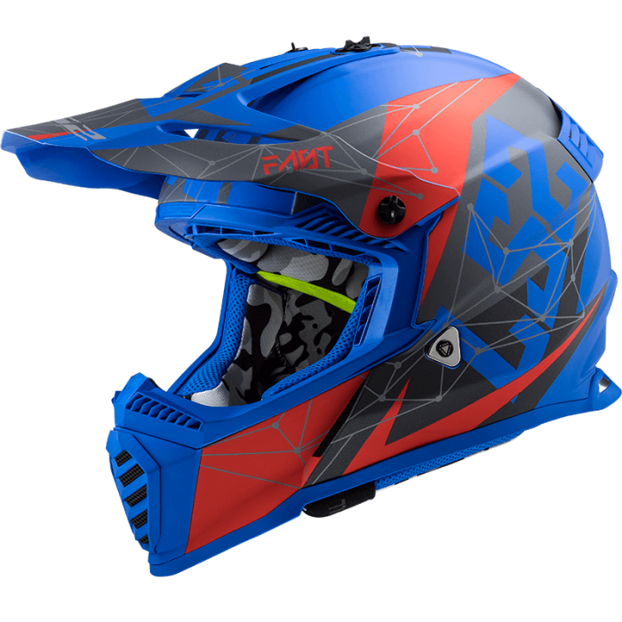 Мотошолом LS2 MX437 Fast Evo Alpha Matt Blue