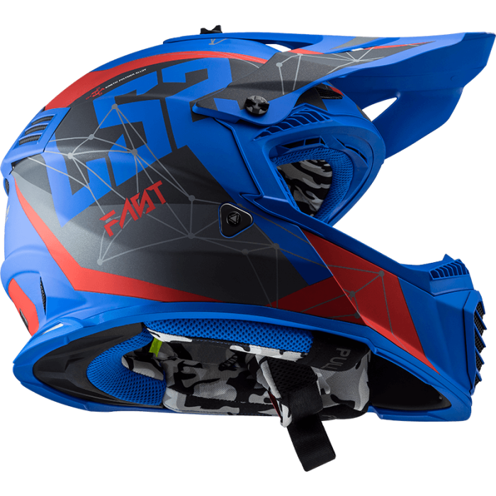 Мотошолом LS2 MX437 Fast Evo Alpha Matt Blue
