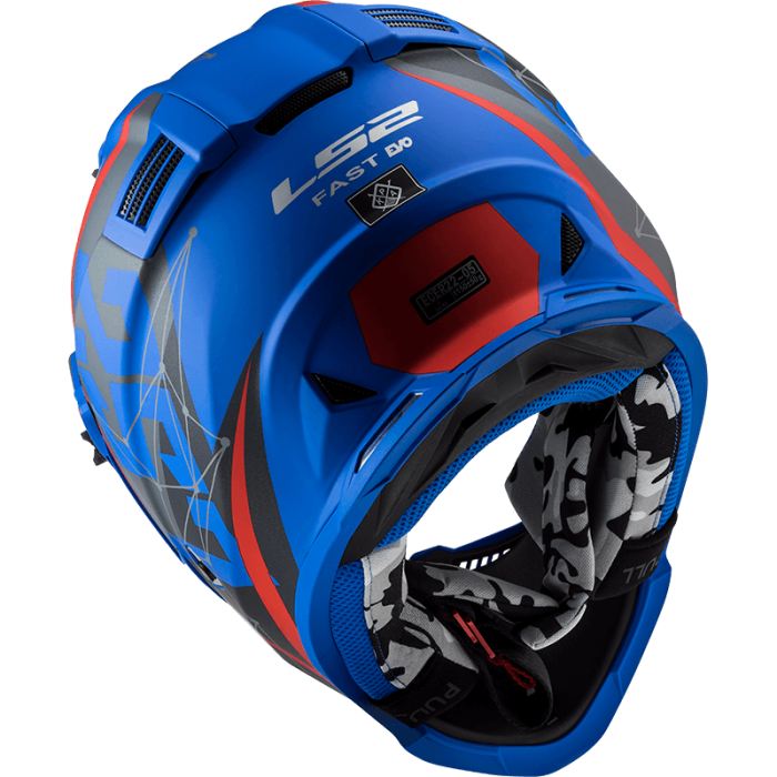 Мотошолом LS2 MX437 Fast Evo Alpha Matt Blue