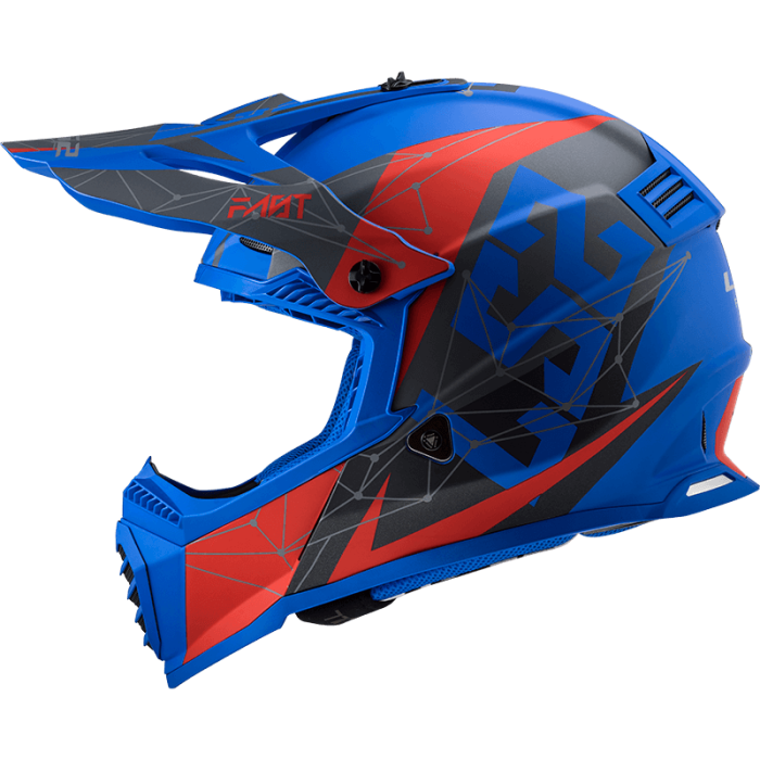 Мотошолом LS2 MX437 Fast Evo Alpha Matt Blue