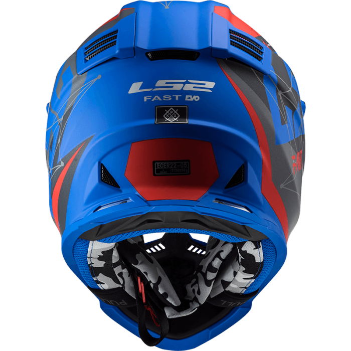 Мотошолом LS2 MX437 Fast Evo Alpha Matt Blue