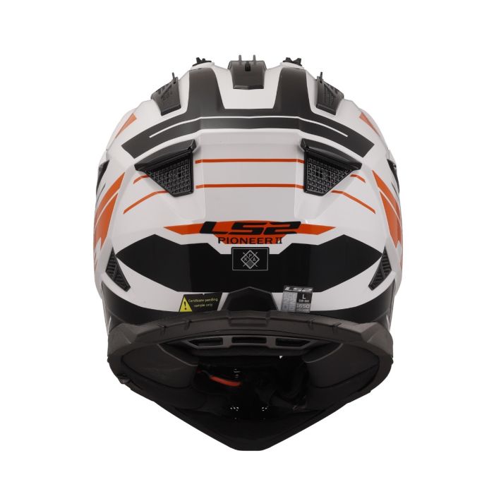 Мотошолом LS2 MX702 Pioneer 2 Namib White Orange