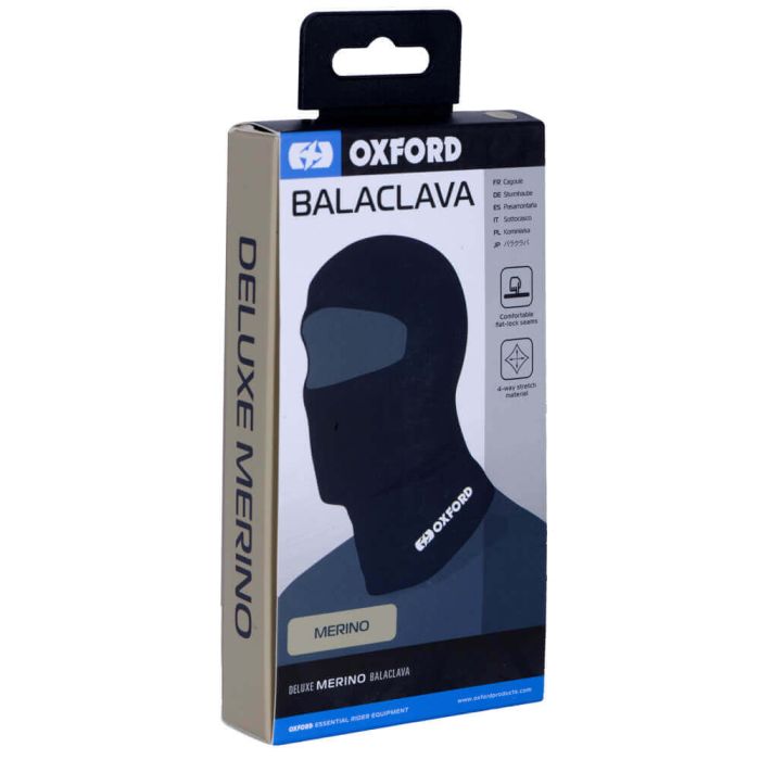 Балаклава (підшоломник) Oxford Deluxe Balaclava Merino Blk