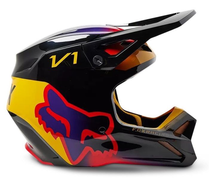 Мотошолом Fox V1 Toxsyk Helmet Black