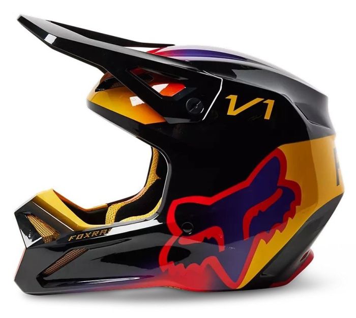 Мотошолом Fox V1 Toxsyk Helmet Black