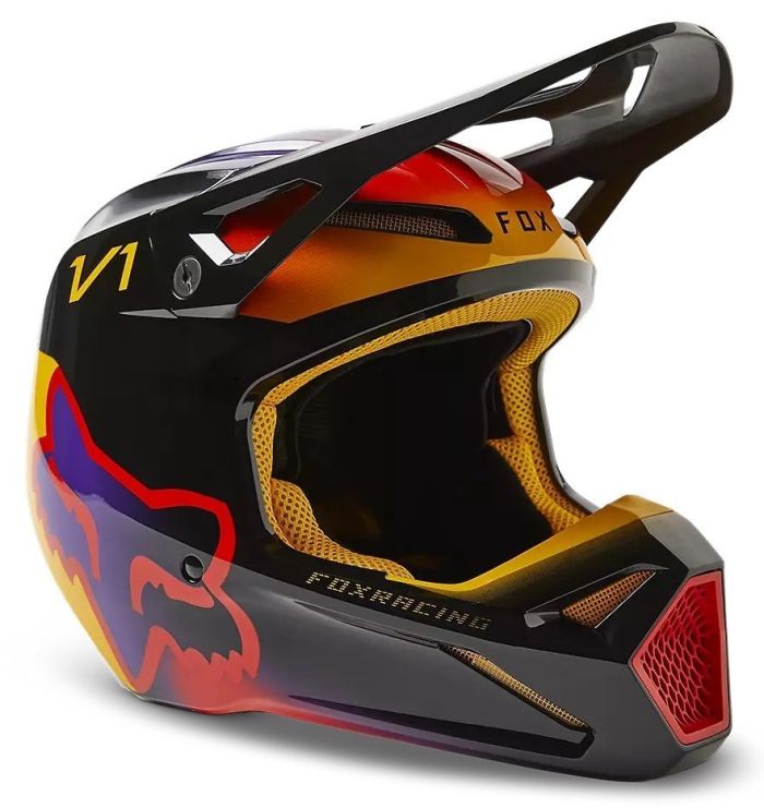 Мотошолом Fox V1 Toxsyk Helmet Black