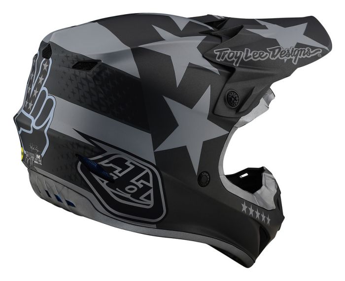 Мотошолом TLD SE4 POLYACRYLITE [FREEDOM BLACK / GRAY]