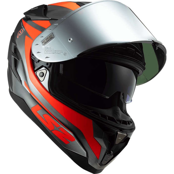 Мотошолом LS2 FF327 Challenger Cannon Jeans Fluo Orange