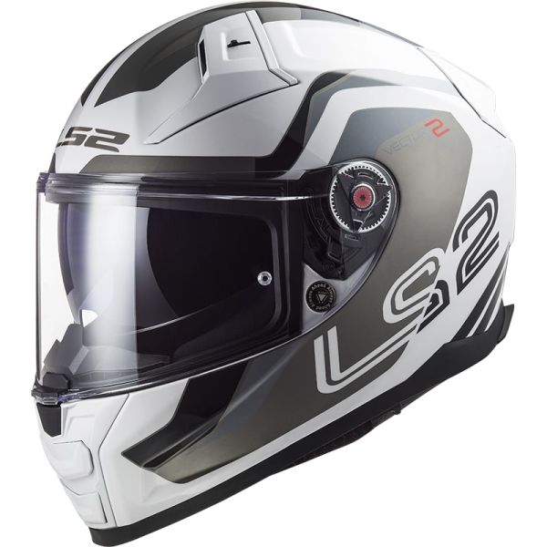 Мотошолом LS2 FF811 Vector 2 Metric White Titanium Silver