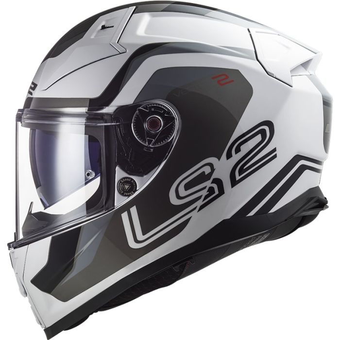 Мотошолом LS2 FF811 Vector 2 Metric White Titanium Silver