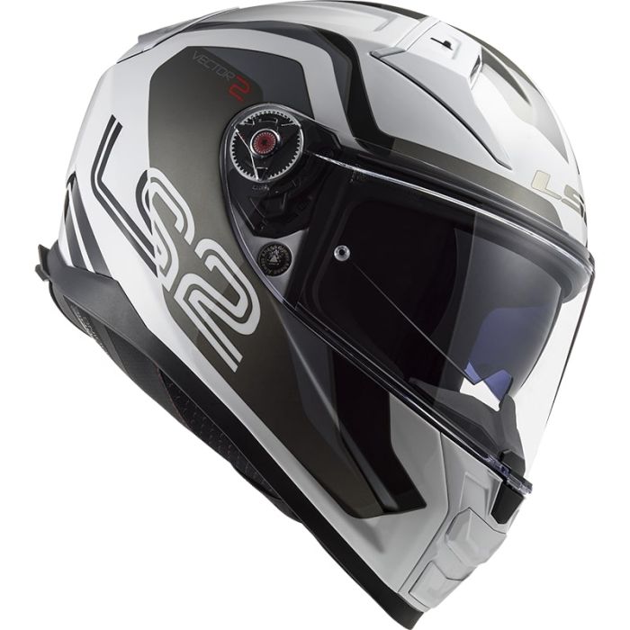 Мотошолом LS2 FF811 Vector 2 Metric White Titanium Silver