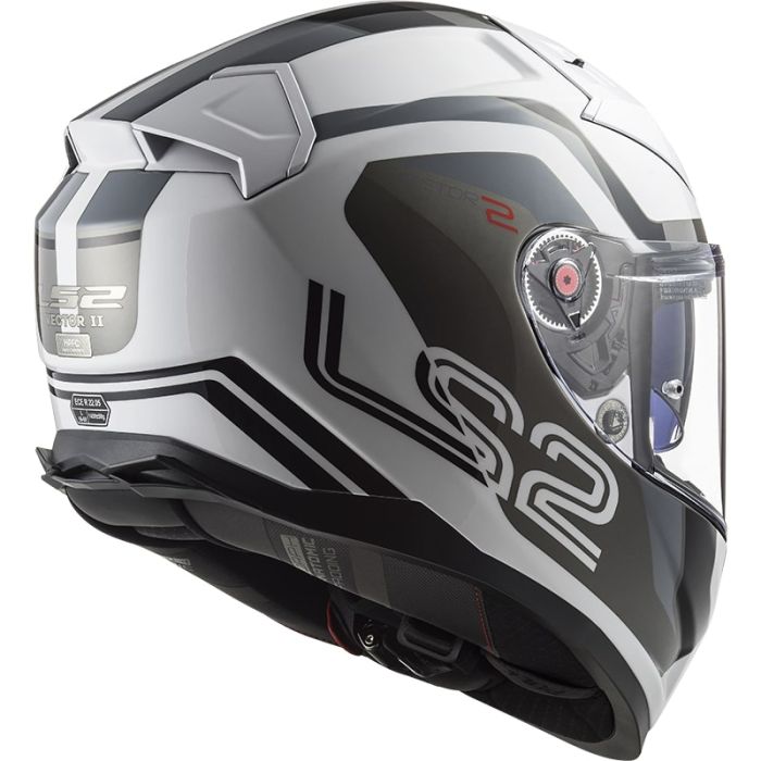 Мотошолом LS2 FF811 Vector 2 Metric White Titanium Silver