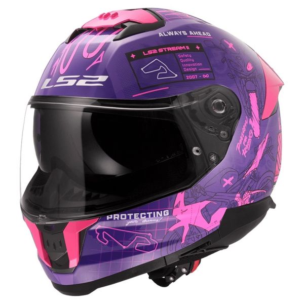 Мотошолом LS2 FF808 Stream II GP Purple Fuchsia