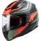 Мотошолом LS2 FF353 Rapid Gale Matt Black Red Matt Green