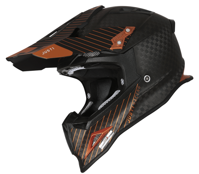 Мотошолом Just1 J12 Pro 10th Bronze White Black Carbon