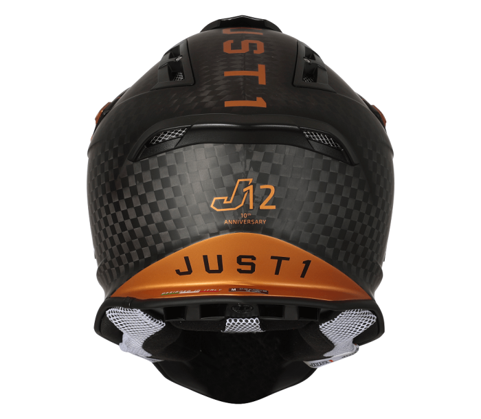 Мотошолом Just1 J12 Pro 10th Bronze White Black Carbon