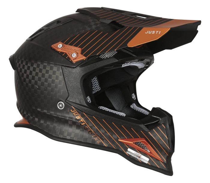 Мотошолом Just1 J12 Pro 10th Bronze White Black Carbon