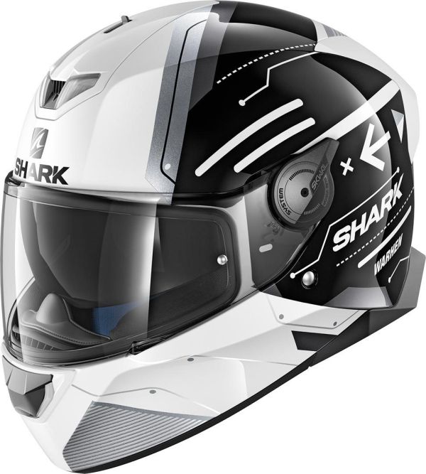 Мотошолом Shark Skwal 2 Warhen White/Black