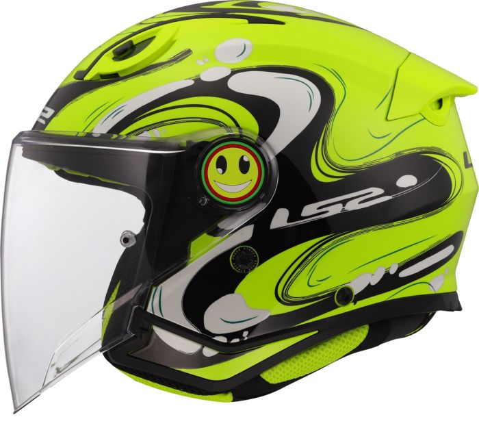 Шолом LS2 OF622 Funny 2 Glup Hi-Viz Yellow