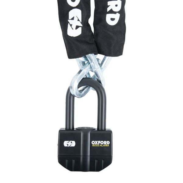 Цеп із замком Oxford Boss Alarm 16mm Lock + Chain 12mm