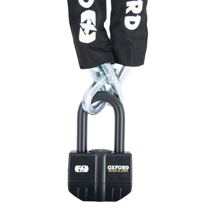 Цеп із замком Oxford Boss Alarm 16mm Lock + Chain 12mm